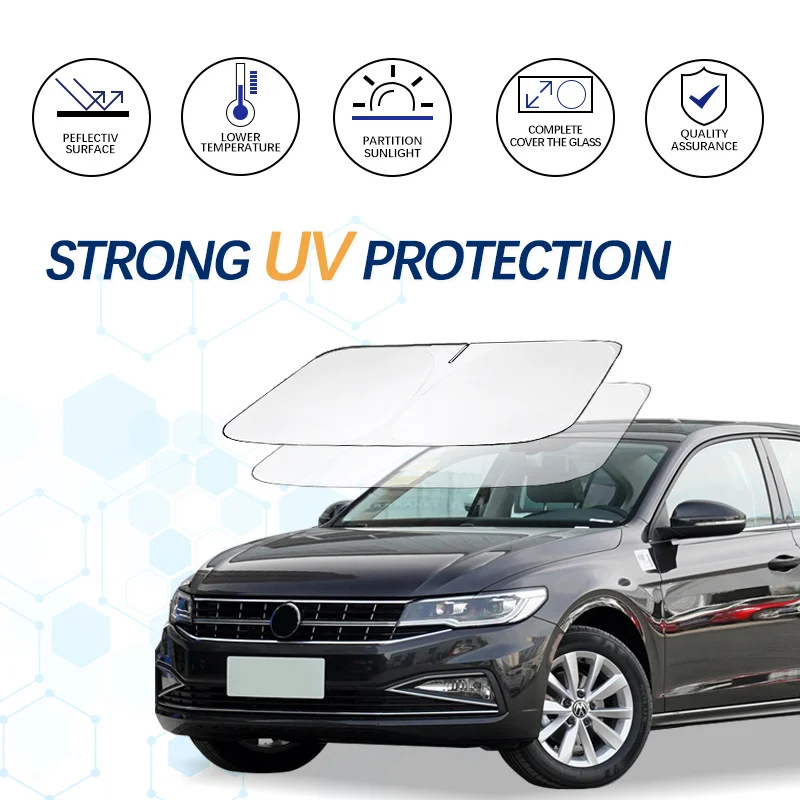 

Car Windshield Sun Shade For volkswagen Bora Sunshade Summer Visor Protector Foldable Blocks UV Rays Protection Accessories