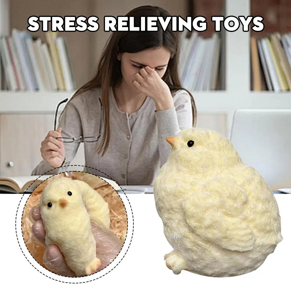 

Simulation Yellow Chicken Handmade Squeezing Pinching Silicone Comfortable Birthday Gift Adult Kids Toy Toys Hen B3F3