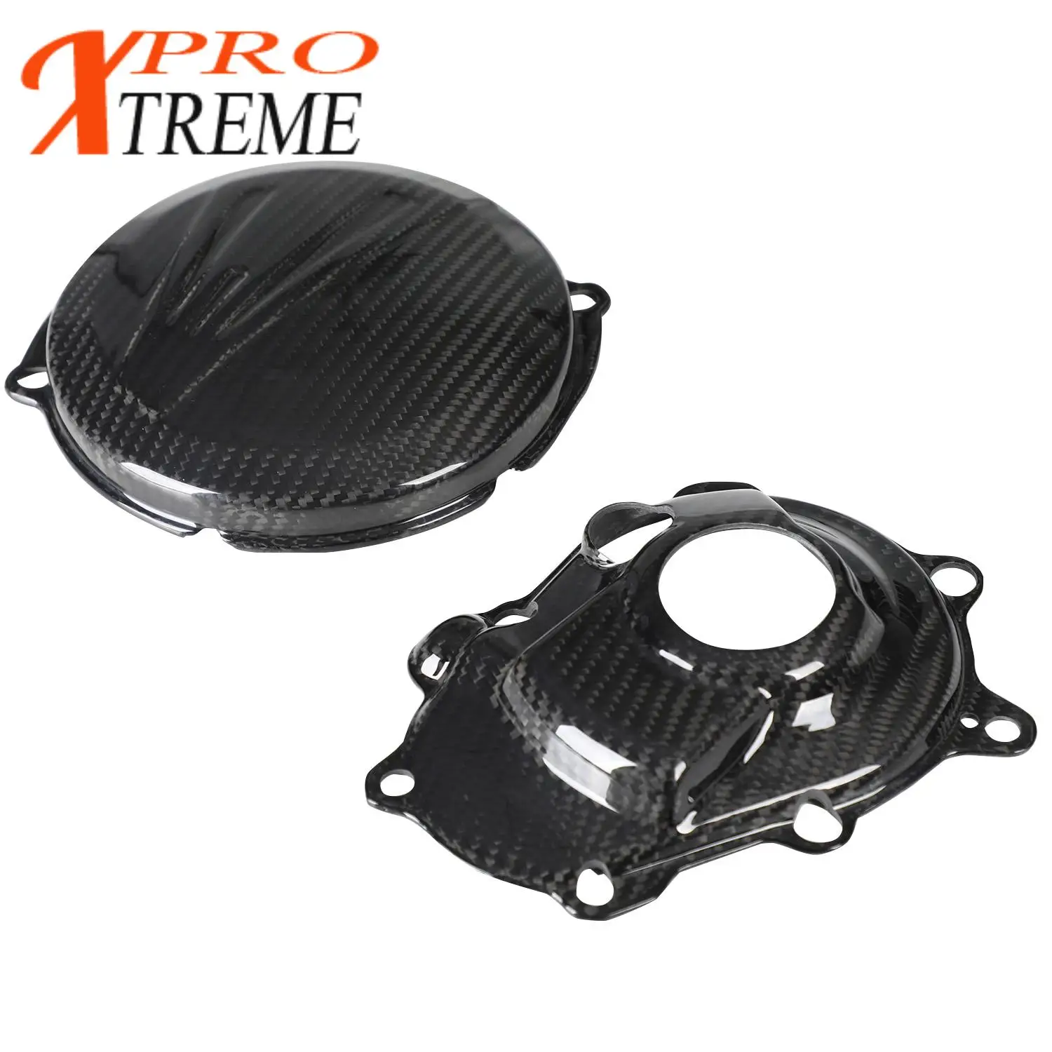 Funparts Carbon Fiber Engine Clutch  Protective Cover For YAMAHA YZ250F WR250F YZ WR 250F2021 2022 2023 2024 Side Protection Box