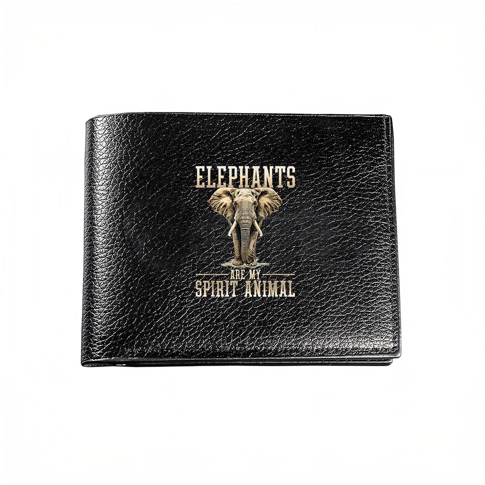 Elephants Are My Spirit Animal Men's Wallet Card Holder Casual Business Fashion Print Design