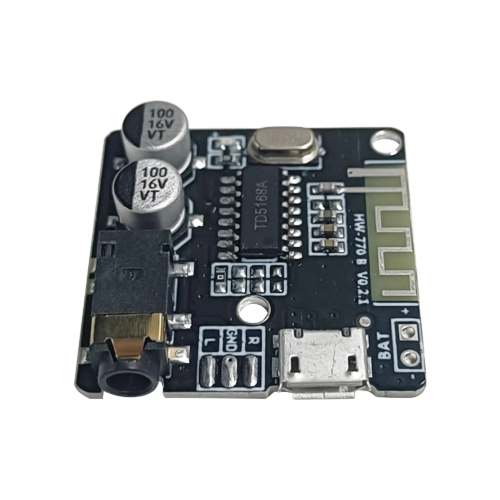 MP3 Lossless Decoder Board Bluetooth-Compatible 4.1/5.0 3.7-5V Decoding Player Amplifier Board 2 Channels Micro USB 5V Powered