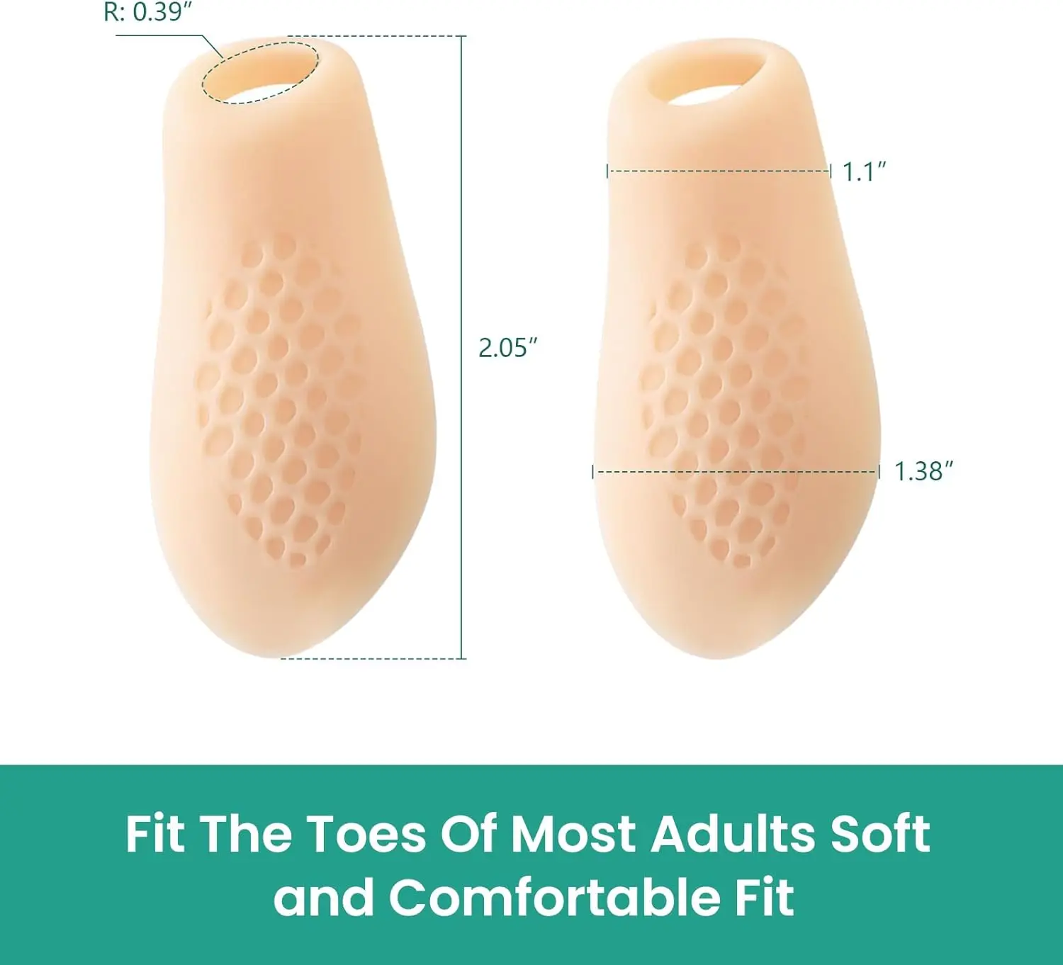 スミフン 2個入り ジェル製 小指外反母趾矯正具 トゥセパレーター 外反母趾パッド トゥスペーサー かかと、魚の目、水ぶくれの痛み緩和用