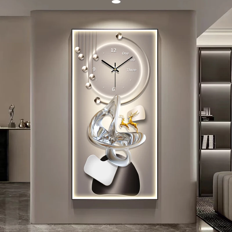 

Clocks Wall Home Decor Wall Clock Modern Design Abstract Art Living Room Decoration Entrance Corridor Creative Hanging Painting