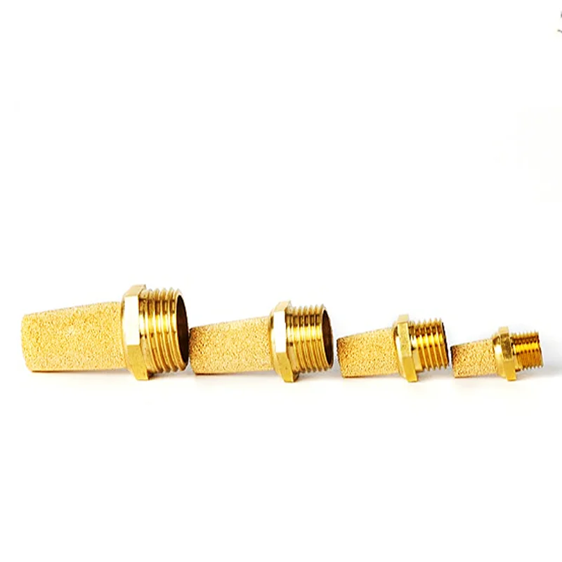 BSL-M5 1/8 1/4 3/8 1/2 Pneumatic Brass Exhaust Muffler Silencers Fitting Noise Filter Reducer Connector Copper flat/long muffler