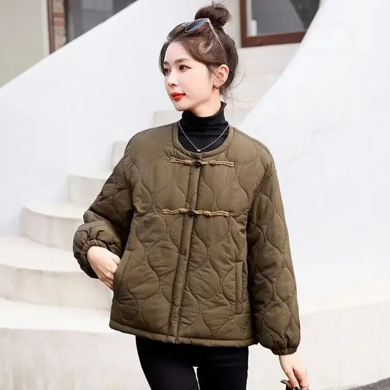 Female Coats Off White Women's Jackets Quilted Padded Pink Thick Padding Outerwears Winter Models Vintage Outerwear Youth Cold