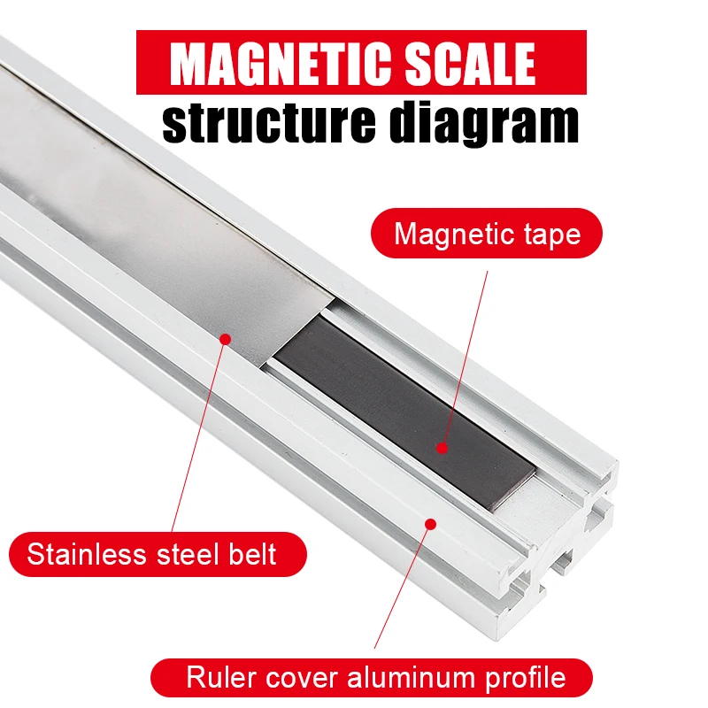 MCR500AS Magnetic Head Sensor High Precision Magnetic Scale Repetitive accuracy ±5μm/M TTL Magnetic tape For large milling lathe