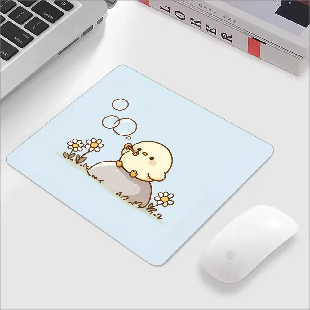 Cute Fun Duck Mouse Pad Square Non-Slip Desk Mat Office Rubber Mousepad Small Gaming Accessories Mousepad PC Keyboard Table Mats