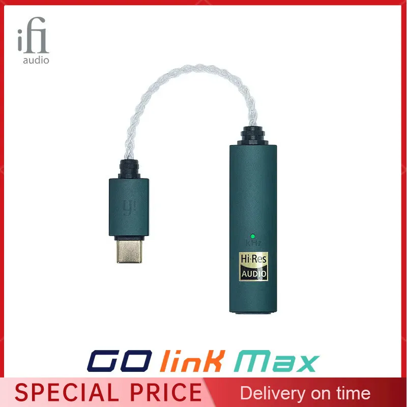 IFi GO Link Max محمول USB متوازن DAC مضخم ضوت سماعات الأذن دونغل تعزيز المدى الديناميكي إجمالي تشويه التوافقي فك