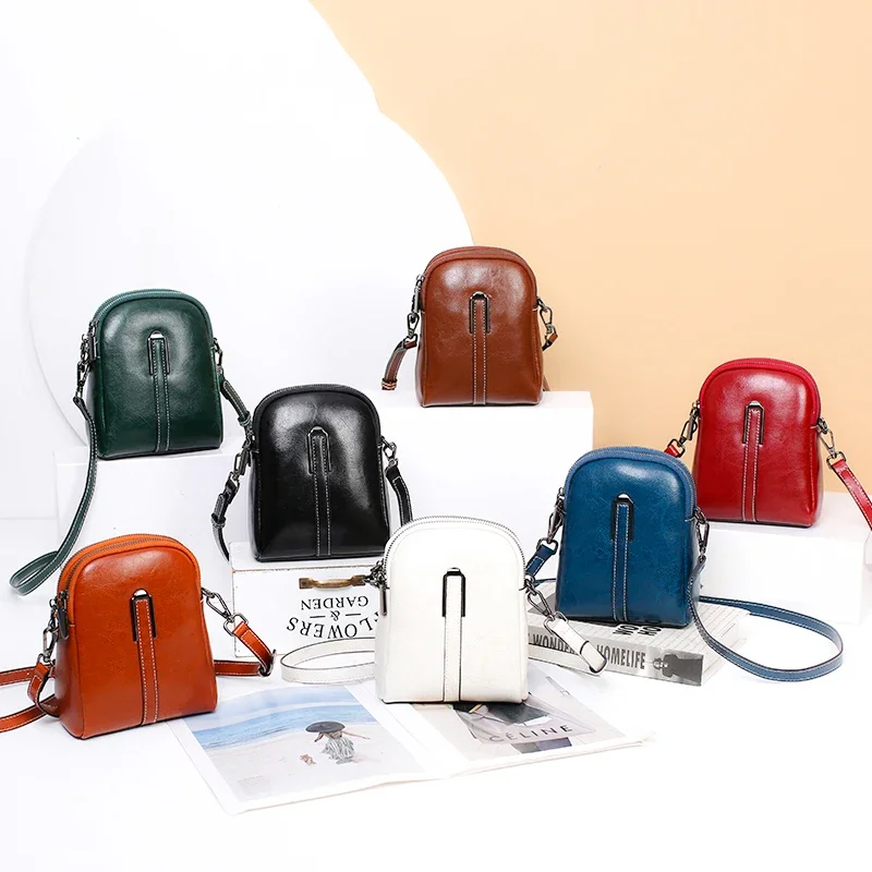 cowhide Genuine leather handbags women vintage shoulder bag female crossbody bags luxury high quality 2024