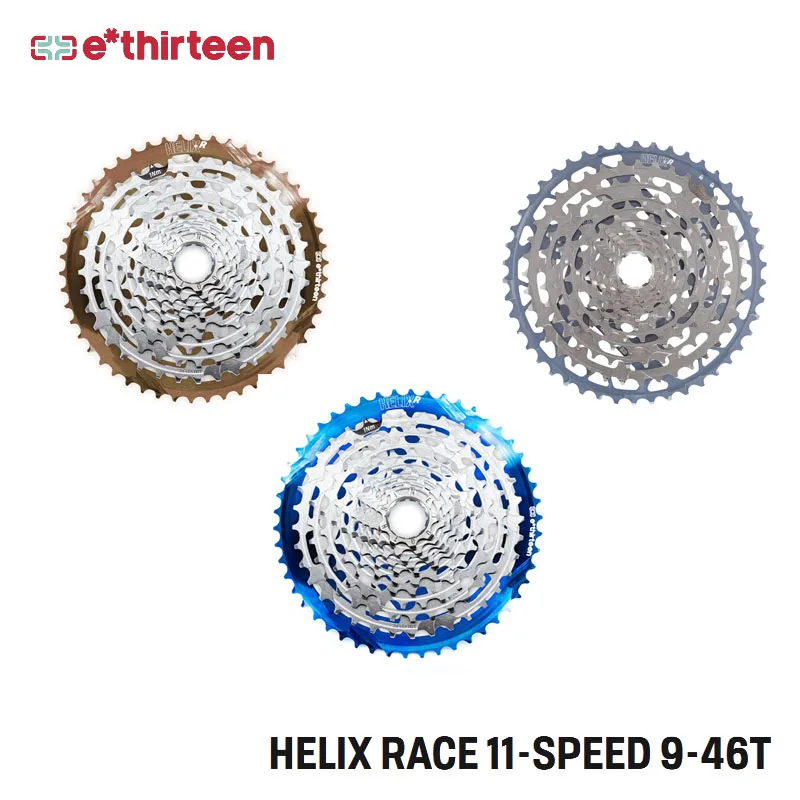 ethirteen Helix Race 11-Speed 9-46T Cassette 11-speed, 511% Range, 370-Grams 1 aluminum cogs, 10 steel cogs