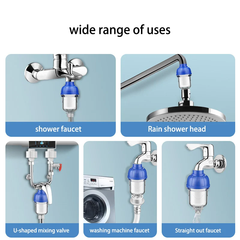 Water Scale Prevention Filter Stainless Steel Mesh Anti-limescale Purifier for Shower Faucet Washing Machine Tap Bath Water Clea