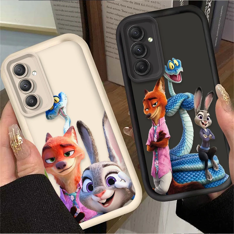 Cute Zootopia Partner Case For Samsung Galaxy A54 A05S A05 A34 A24 A14 A53 A33 A23 A13 A52 A52S A32 A22 A12 A71 A51 A31 Cover