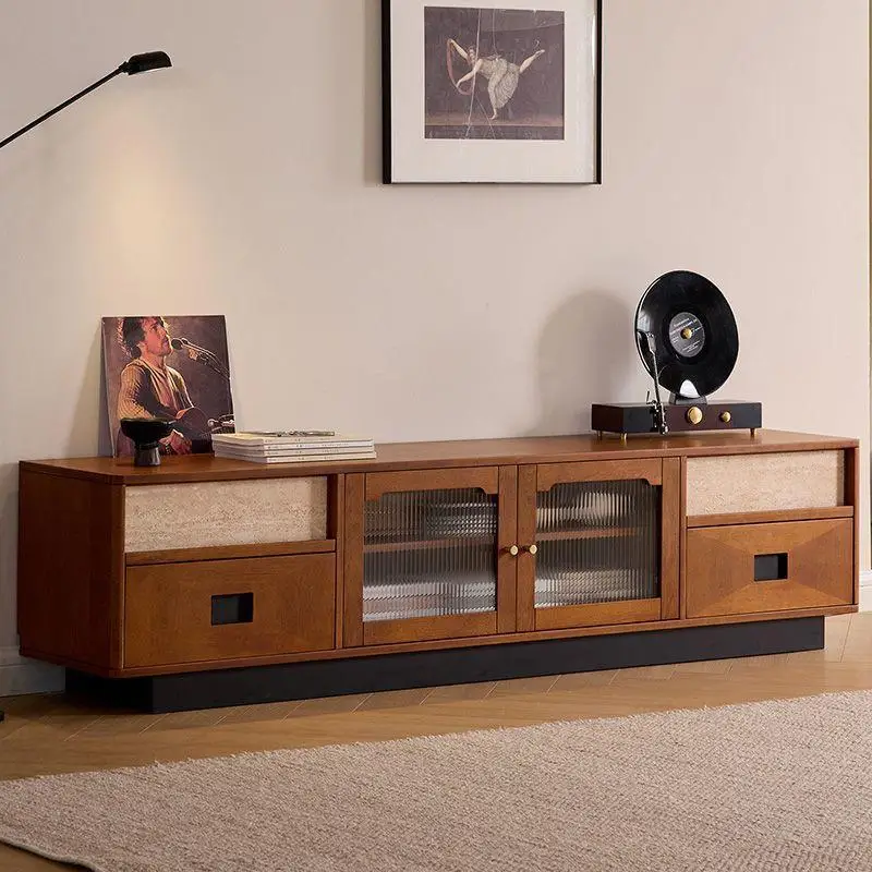 

Customizable Vintage Solid Wood TV Cabinet Living Room Home Storage Locker