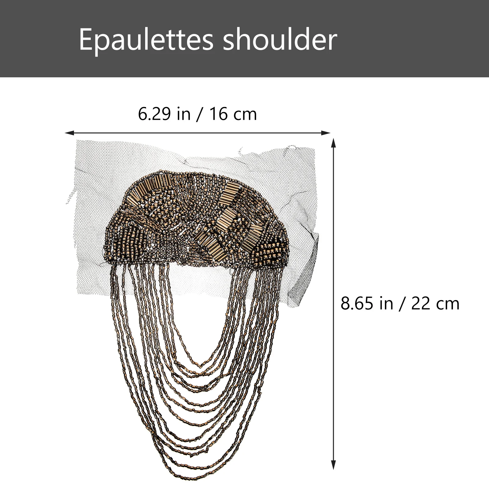 

2Pcs Vintage Tassel Epaulettes Shoulder Badge Costume Decoration Charming Tassel Chain Epaulets for Lion Tamer Cosplay Uniform