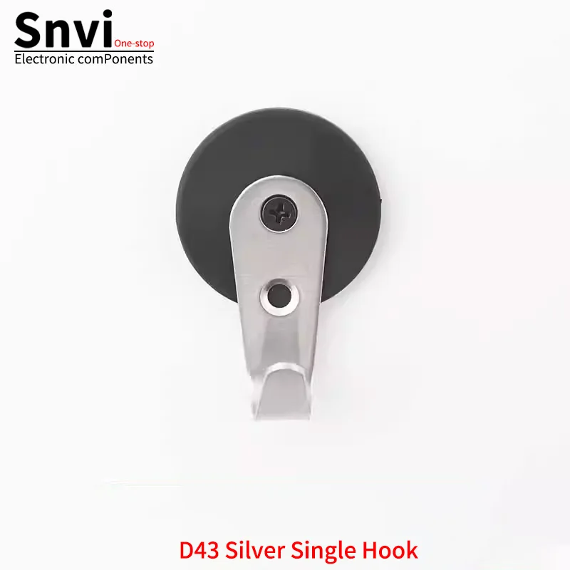 Strong Neodymium Magnet Hook - Super Suction Rubber-Coated Round Fixing Magnet for Refrigerator Door