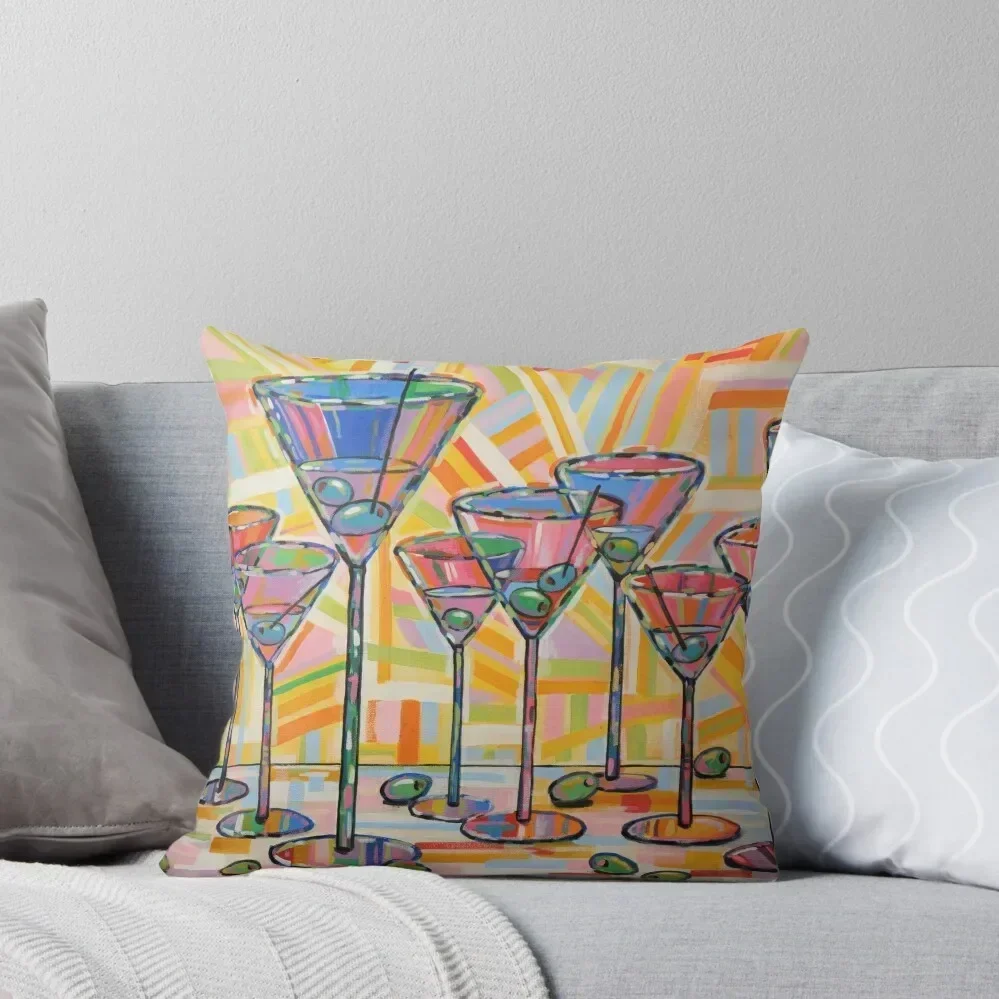 

Martini Hour Throw Pillow home decor items Christmas Pillow Embroidered Cushion Cover pillow