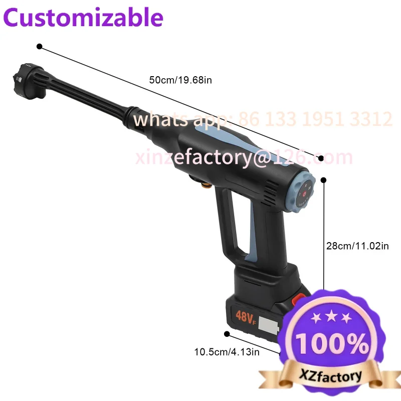 Customizable Battery Pressure Washer Portable Pressure Washer Cordless Pressure Washer with 6-in-1 Nozzle for Fence/Floor Cleani