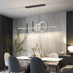 Nowoczesna lampa wisząca do jadalni Nordic żyrandol sufitowy LED luksusowe minimalistyczne stoły restauracyjne lampa wisząca na ladę barową