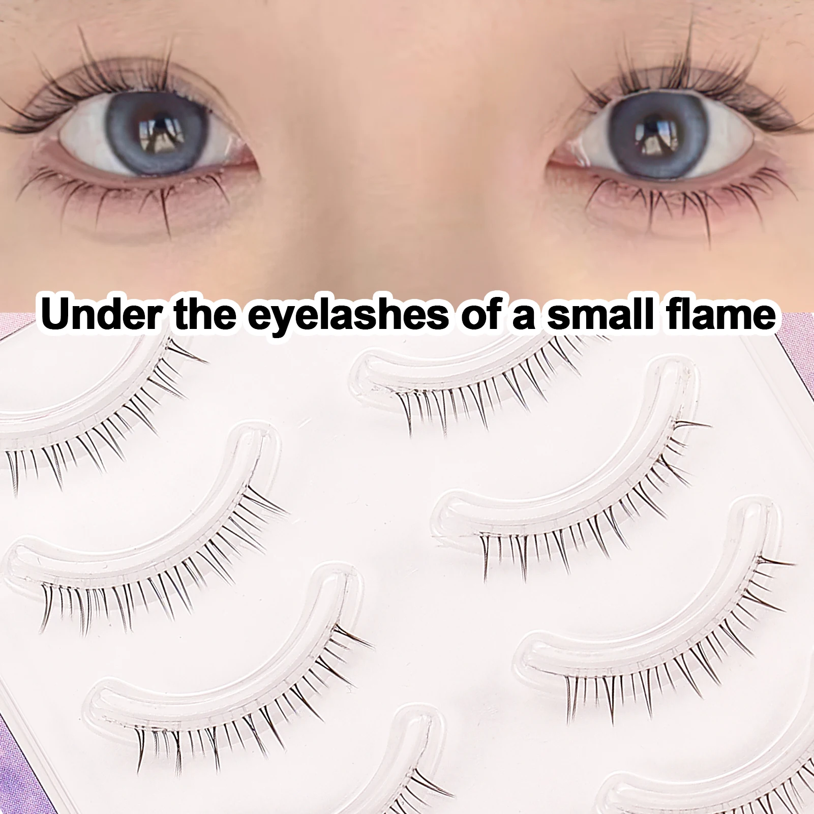 Daily Student Simulation False Eyelashes Soft Non Irritation Fluffy Eyes Lashes for Daily Working or Stage Makeup