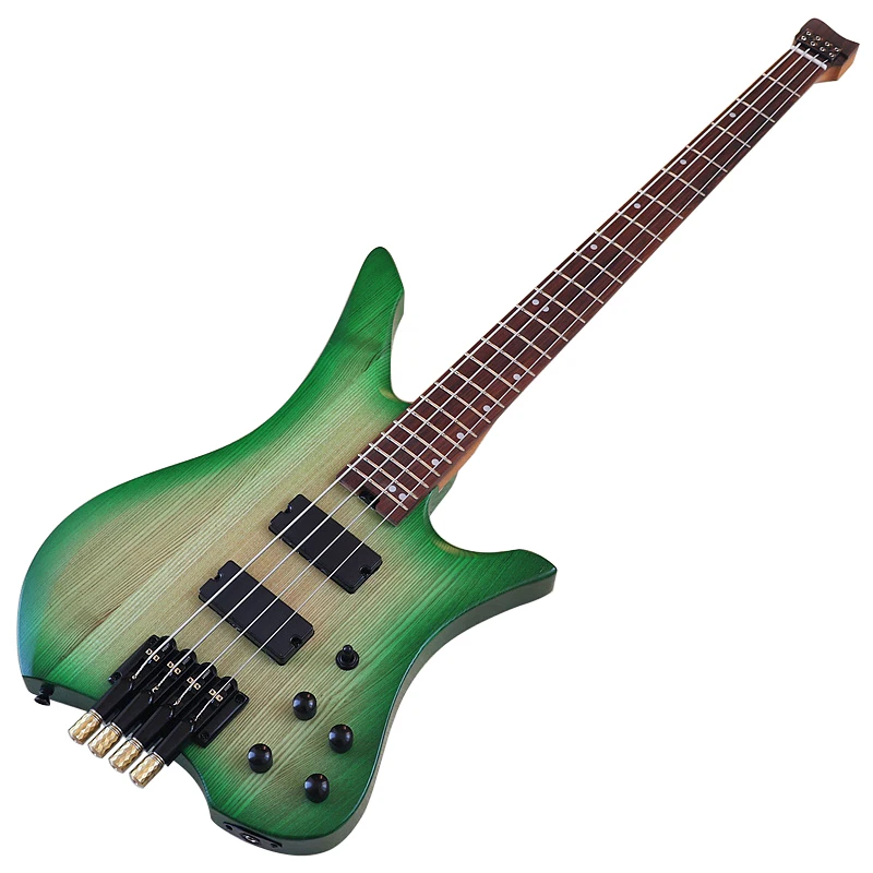 Headless Electric Bass Guitar 4 String 39 Inch Solid Basswood Body Ashwood Body Headless Bass Guitar Fast Deliver