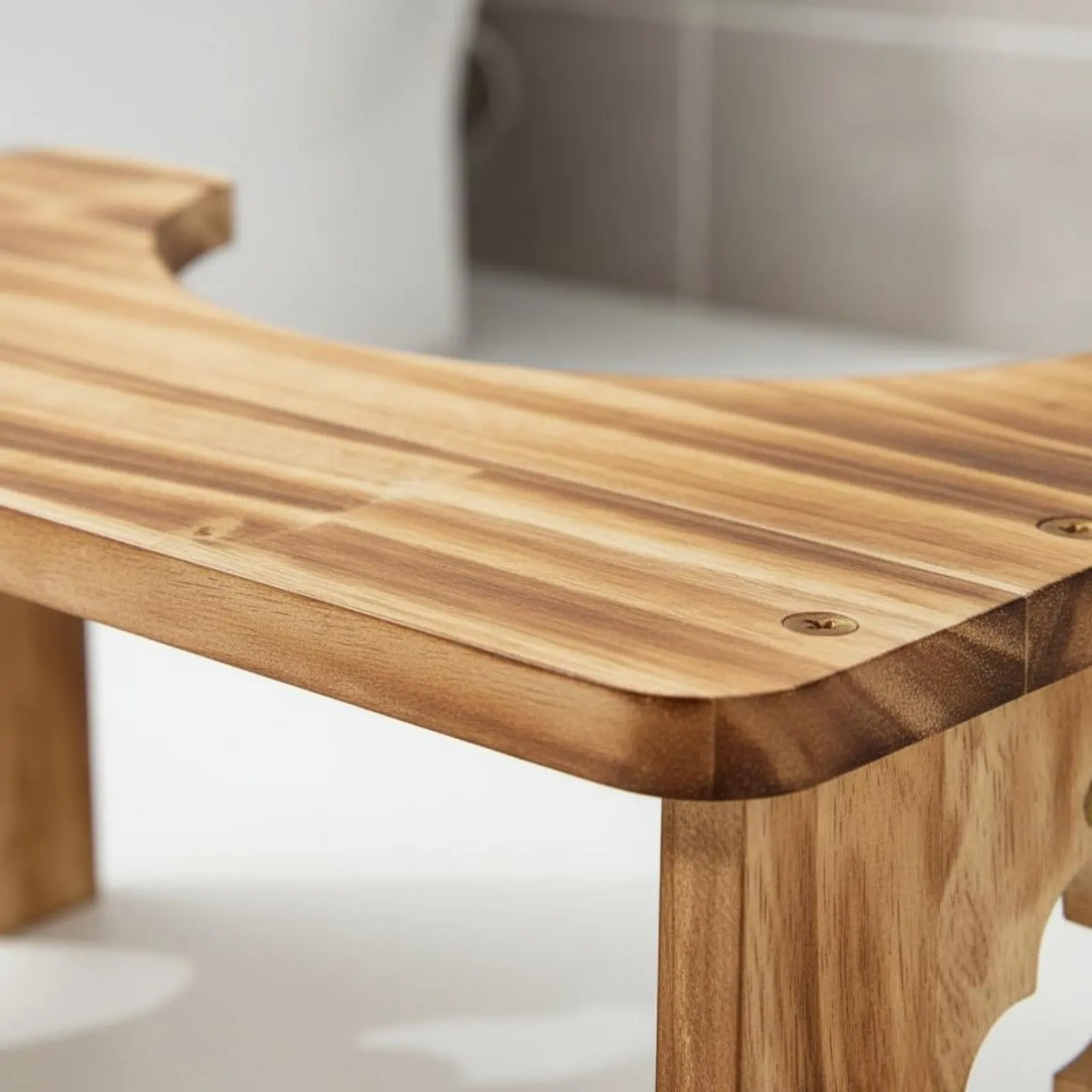 

Wooden Toilet Stool Sturdy Anti Slip Toilet Stool Child-Friendly Design Space Saving