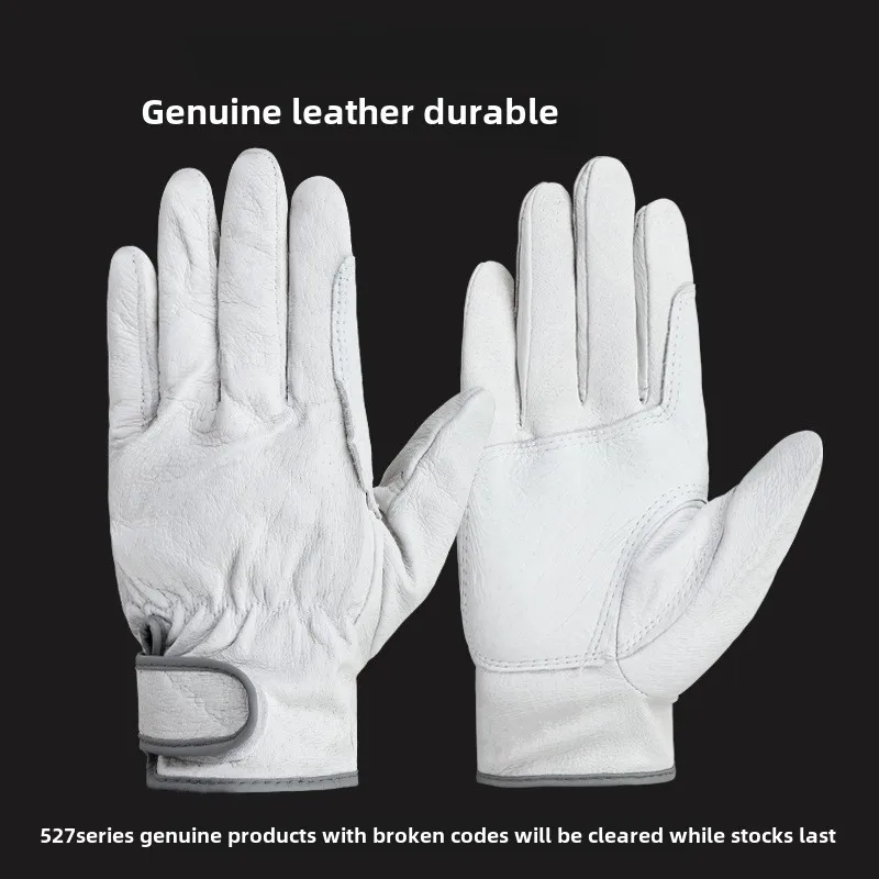 

Leather Work Gloves Safety Labour Protection Garden Sports Motorcycle Driver Workers Work Welding Wear-resistant Gloves