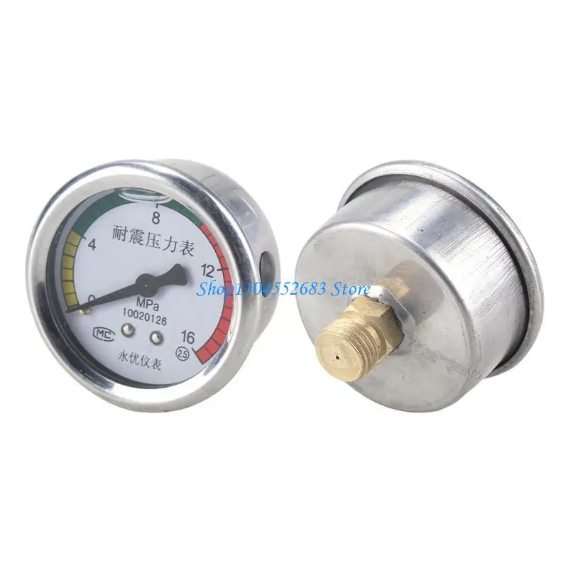 

Y6GD Professional Anti-knock Pressure Gauge with Clear Colored Scale 14mm Outer Thread Lightweight Gauge for Cleaning Machine