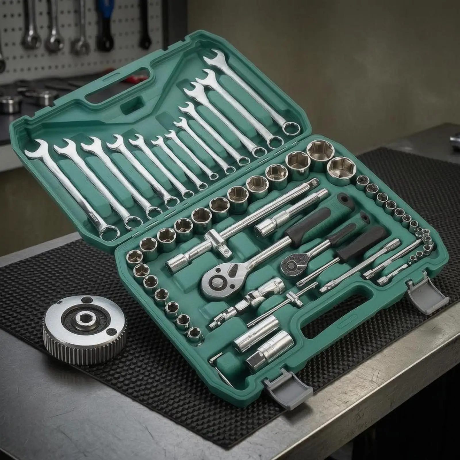 Car Repair Tool Set Gear Wrench Set Socket Wrenches Ratchet Wrench Kit Chrome Vanadium for Vehicle Service