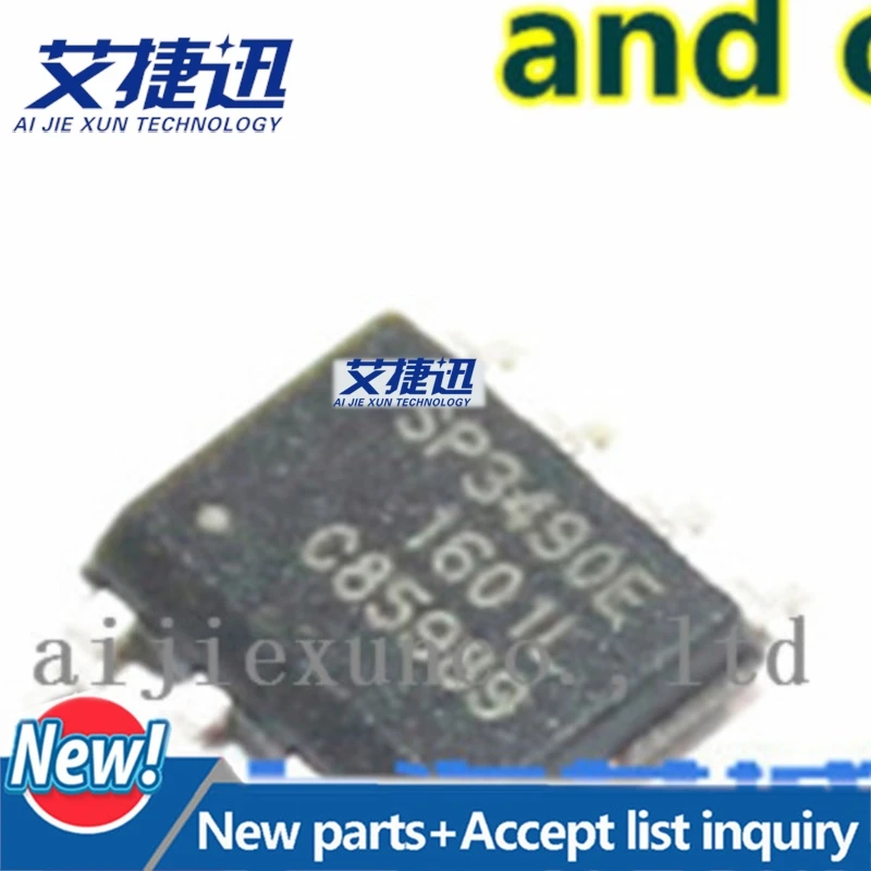 10Pcs SP3490EN-L/TR SOP8 IC TXRX RS485 FULL DUPLEX 8SOIC in stock 100%New and original