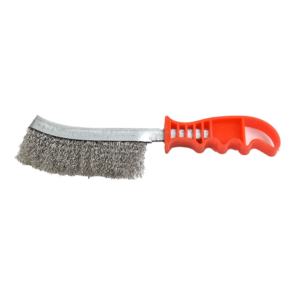 Steel Brush Tools Hand Metal Prep Red+Silver Removal Welding Workshop Cleaning Seam Stainless New High quality