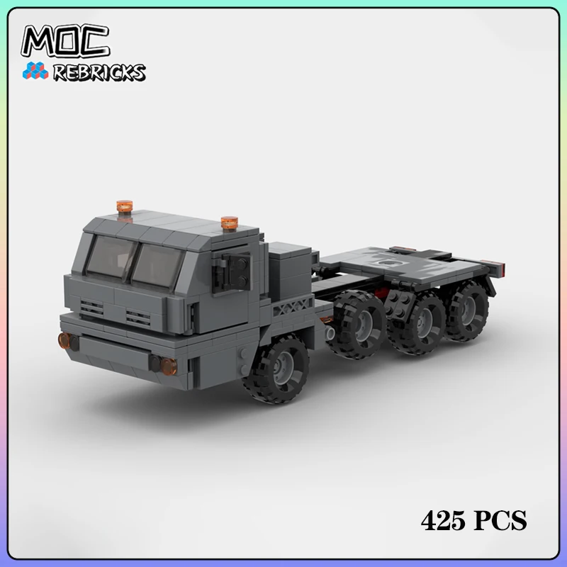 Military Equipment Baz-6402-012 Artillery Towed Missile Vehicle MOC Building Block Model Assemble Kit DIY Display Child Toy Gift