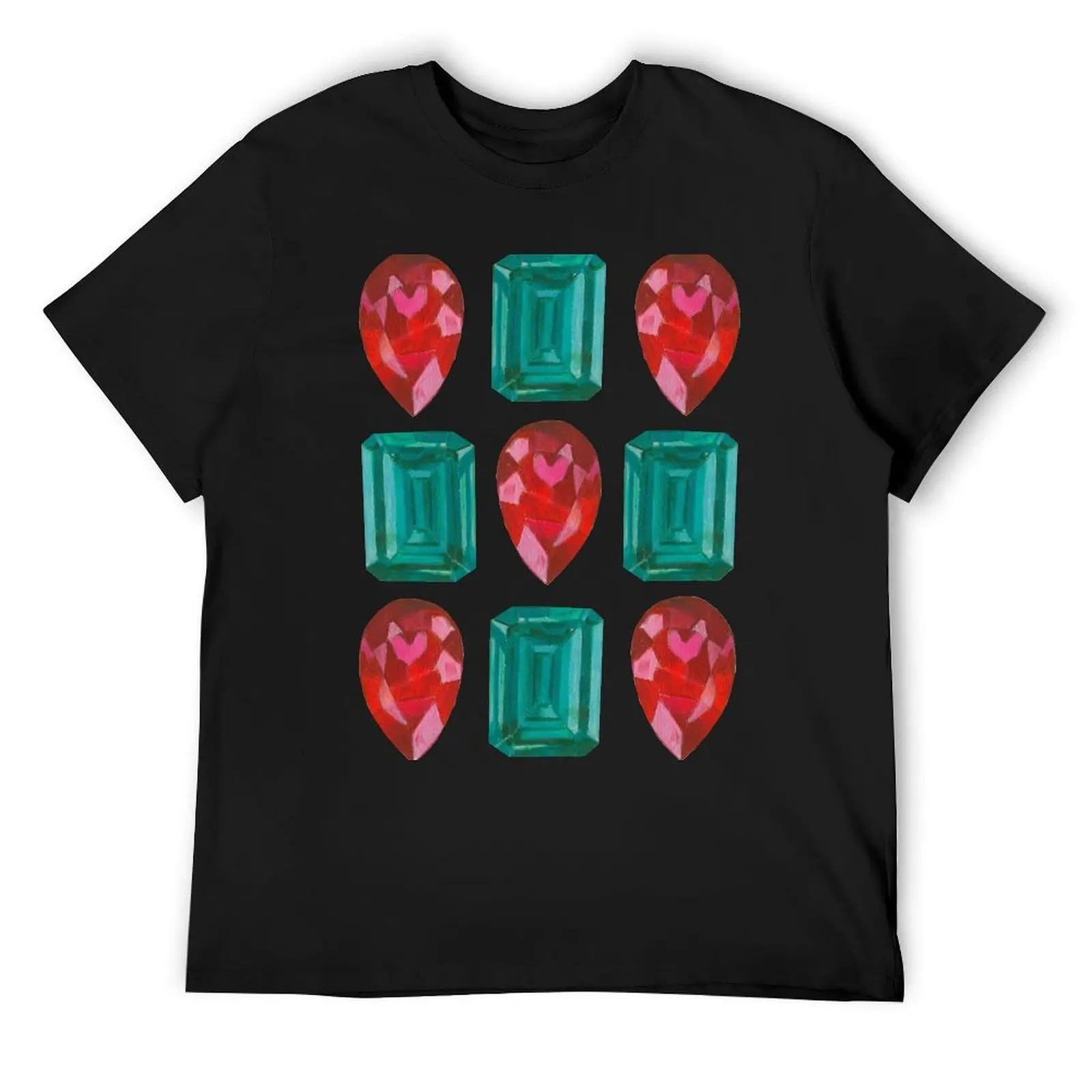 

Ruby and Emerald Gemstone Artwork T-Shirt boys animal print shirts graphic sweat summer shirt mens designer clothes