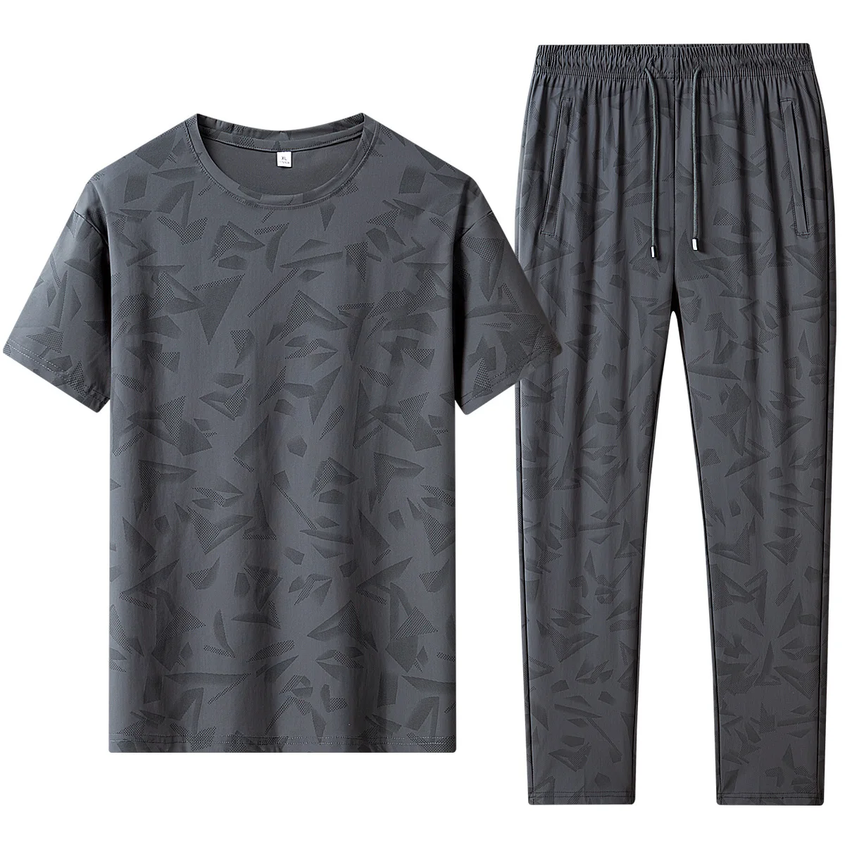 

Мужской повседневный спортивный костюм-двойка: модный уличный комплект из футболки и шорт, пляжная одежда, летний свитшот и футболка