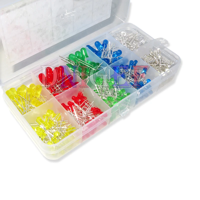 300 Teile/satz 10 Werte 3mm 5mm LED Licht Weiß Gelb Rot Grün Blau Assorted Kit DIY LED Set 3V 20mA Neue Original LED Diode