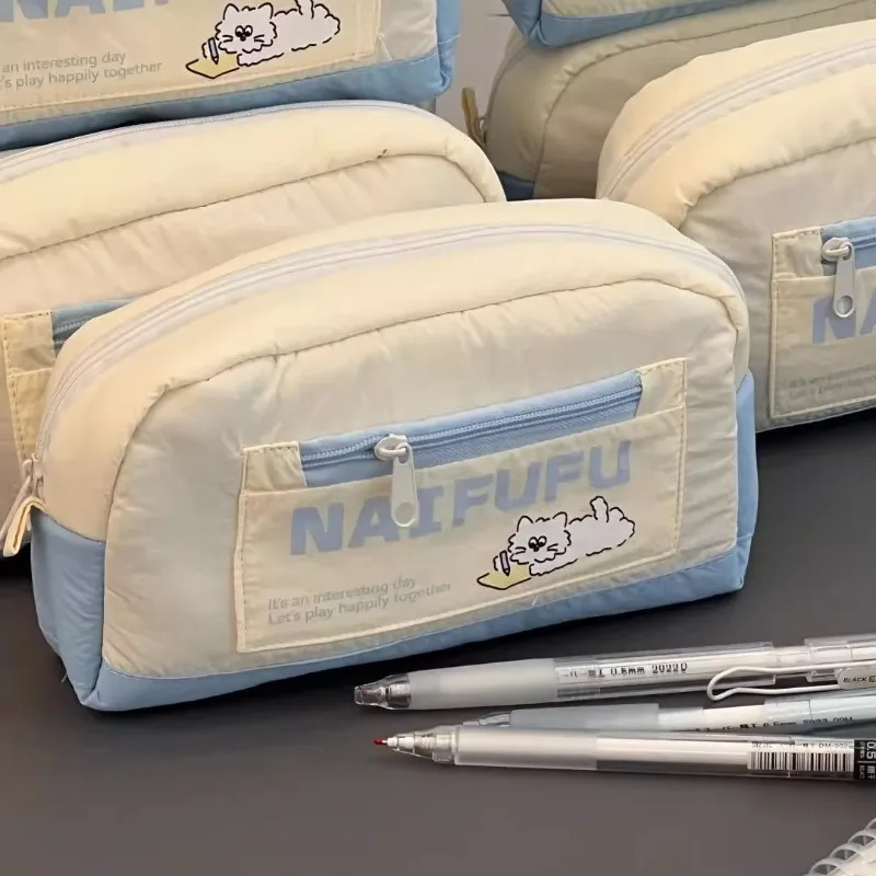 

Корейский Ins, морской соль, сыр, кот, пенал, милый мультяшный студенческий органайзер для канцелярских принадлежностей, портативная сумка, каваи, школьные принадлежности для девочек