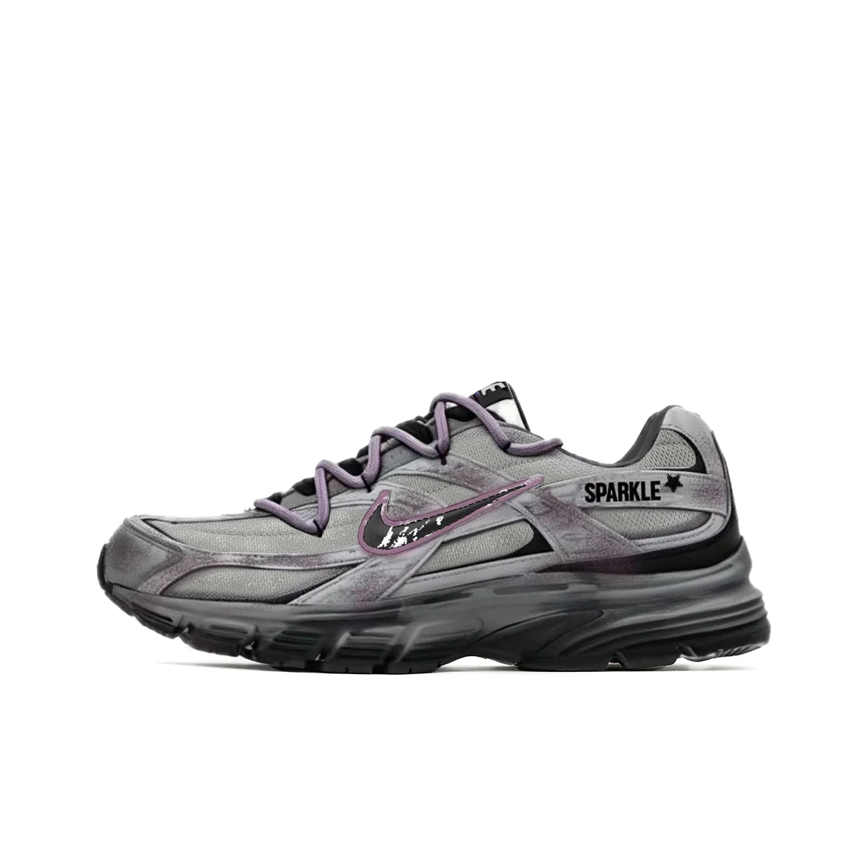 Nike Initiator Running Shoes Unisex Low Top Gray/Purple IO7609-101(Team2169-)