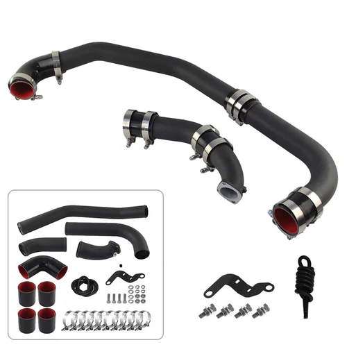 Front Mount Inter Volle Blacke Rohre für Mitsubishi Lancer EVO X 4B1 1 2,0 L Turbolader 2008-2015