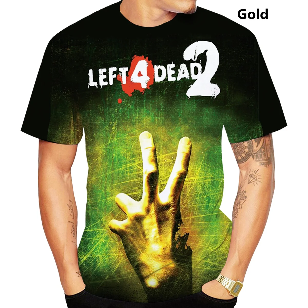 2024 Summer New Horror Game Left 4 Dead 2 T-shirt 3D Print Men Women Short sleeve Tee Shirt Fashion Harajuku O-neck Top Clothing