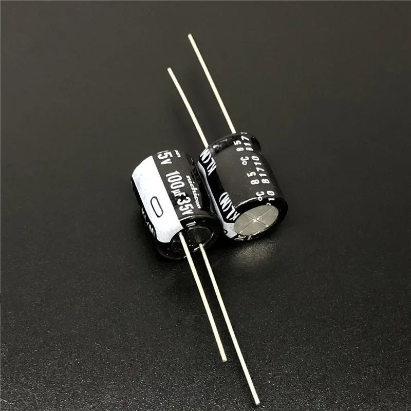 10pcs/100pcs 100uF 35V NICHICON KL 10x12.5mm 35V100uF Low Leakage Current Aluminum Electrolytic Capacitor