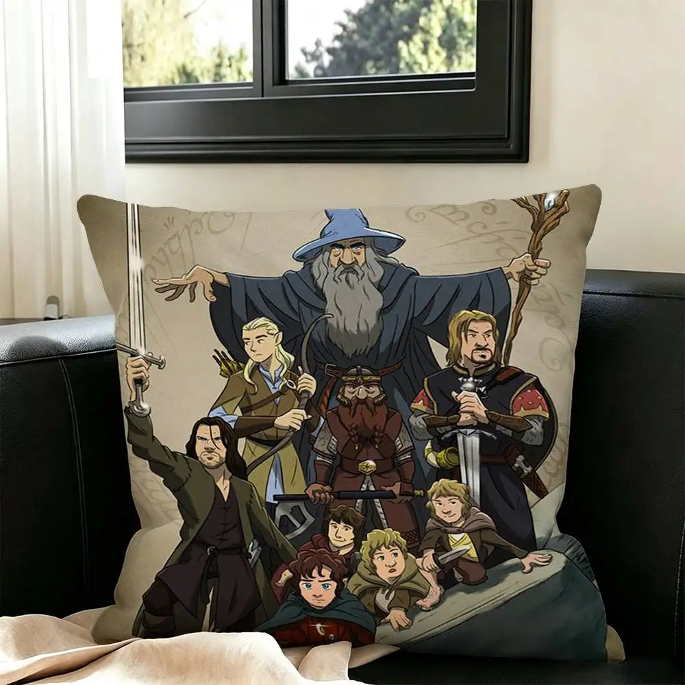 L-Lords of the R-RingES  Pillow Case Square Double-Sided Sofa Cushion Cover Bedroom Bedside Pillow