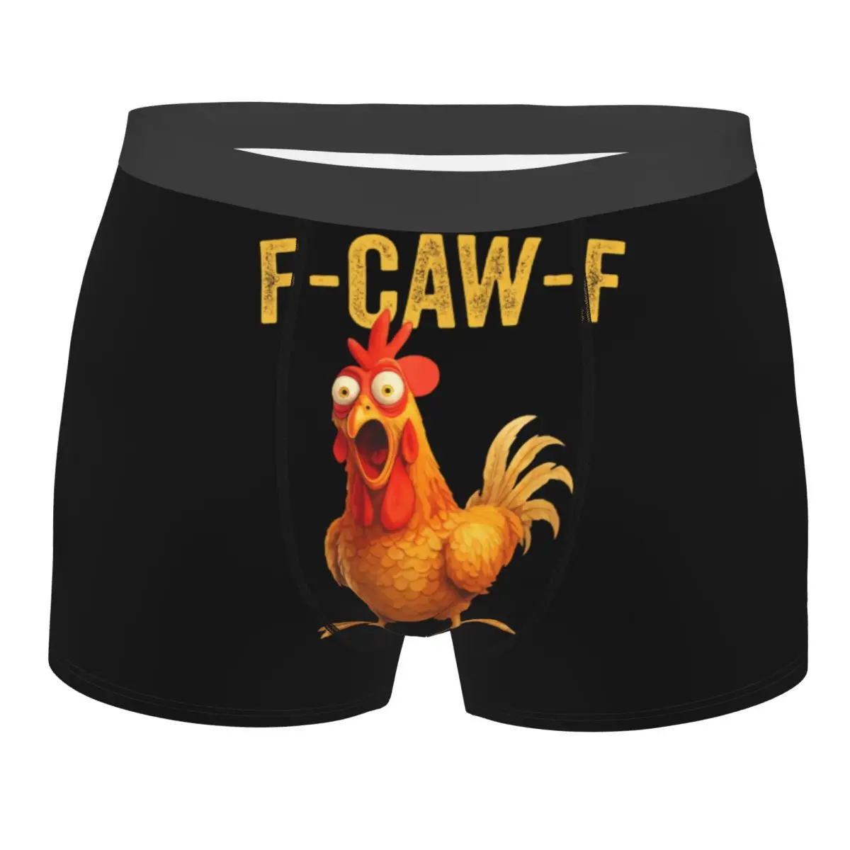 Funny F-Caw-F Chicken FCAWF Underwear Men Sexy Print Customized Boxer Shorts Panties
