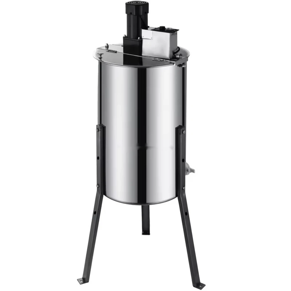 Extractor de miel eléctrico de acero inoxidable, Spinner de 3 marcos con tapa, equipo de apicultura comercial para espía eficiente