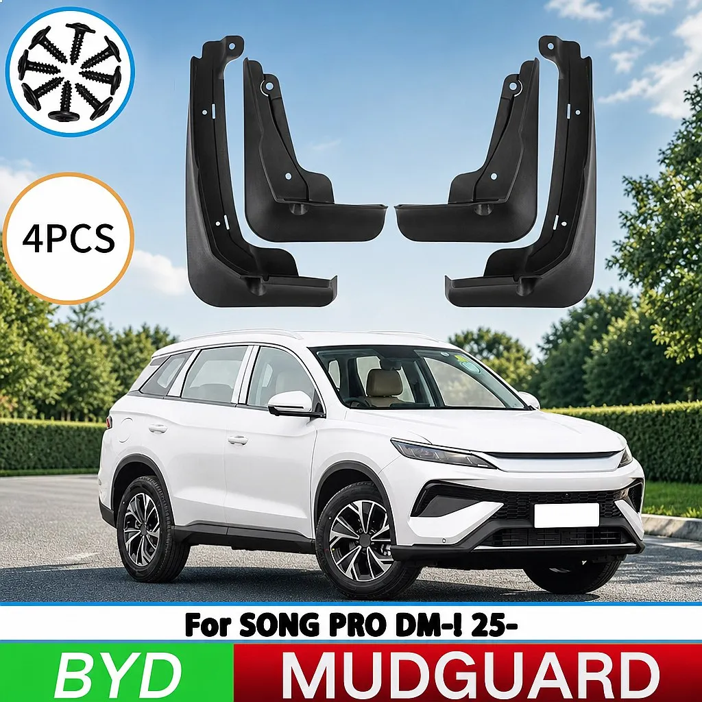 

For BYD Song Pro DM-i 2025 Mud Flaps Splash Guards Front Rear Wheel Fender Auto Parts 4Pcs