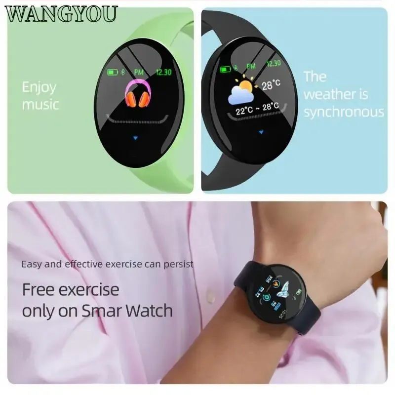 NUOVO Macaron Real Stepcount Smart Watch Esercizio Stepcount Smartwatch collegati per uomini e donne disponibili Telefono Android