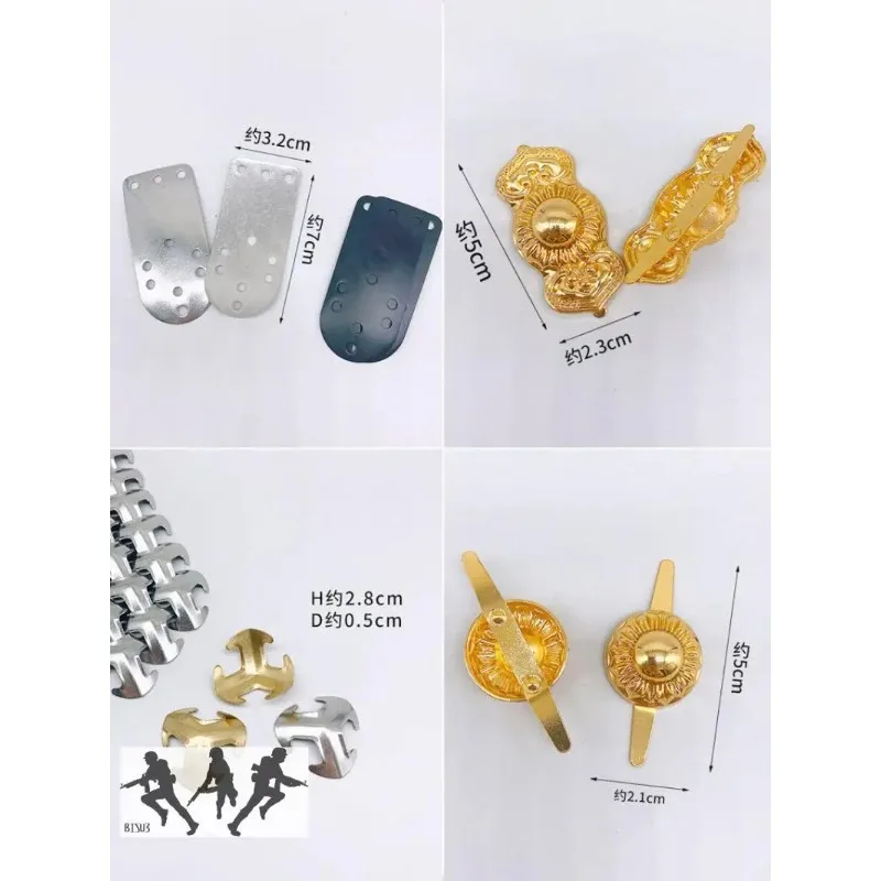 100 Stück Rüstungsstück Rüstung Krawattenstück chinesischer Stil Rüstung hausgemachtes DIY-Zubehör