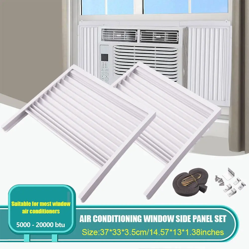 Window Air Conditioner Side Panels With Frame Adjustable Insulation AC Side Panel For 8,000 BTU Window AC Air Conditioning