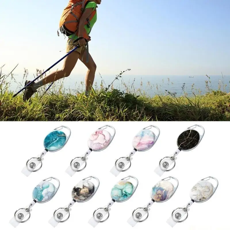 31BE Retractable Keyring Multifunctional Retractable Keyring Keychains Badges Holder