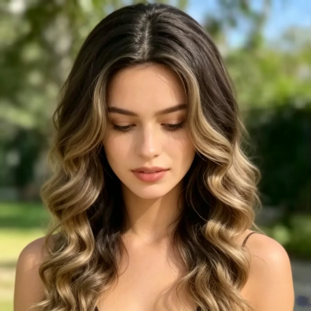 Ombre Wine Soft Glueless 26 Inch Natural Wave 5x5 Silk Base Jewish Human Hair Extensions with Baby Hair And HD Lace Preplucked