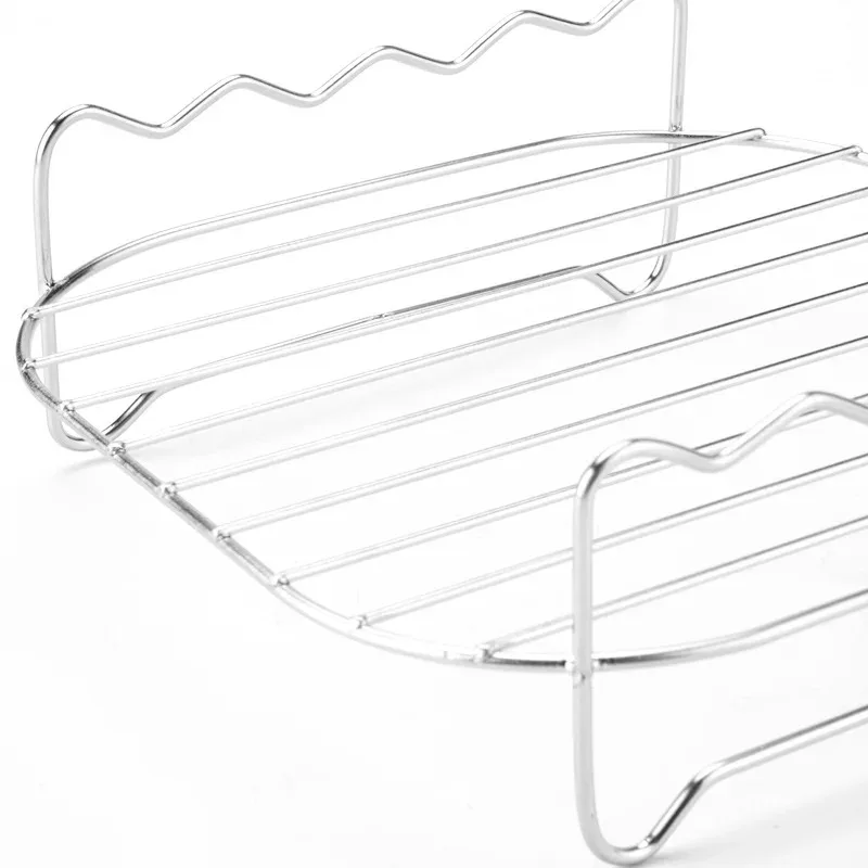 Outdoor Grill Set With Skewers Roasting Rack Compatible Airfryer Dehydrator BBQ Rack Steamer Roasting Cooking Tools