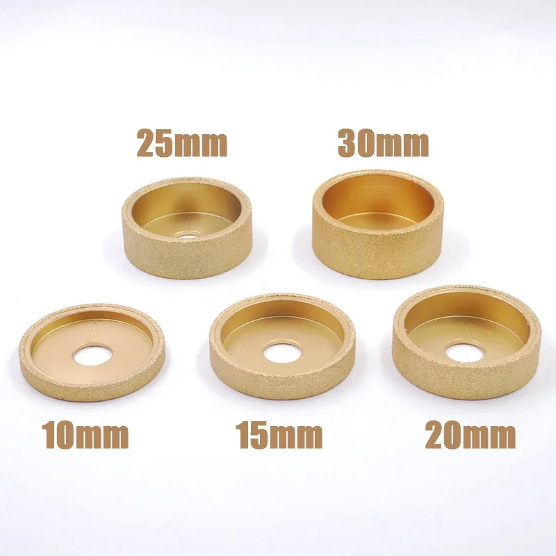 Otwór 20mm 3 Cal 75mm próżniowo lutowane na sucho diamentowe szlifowanie równoległe koło Demi-bullnose krawędź marmurowy profil obrzeża tarcza